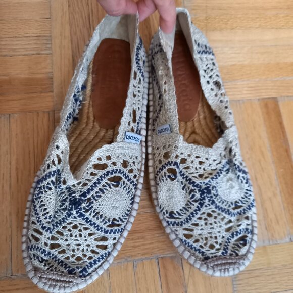Espadrilles Garraf - Crochet White Navy Blue VISCATA, size 38 (8) - Picture 5 of 8